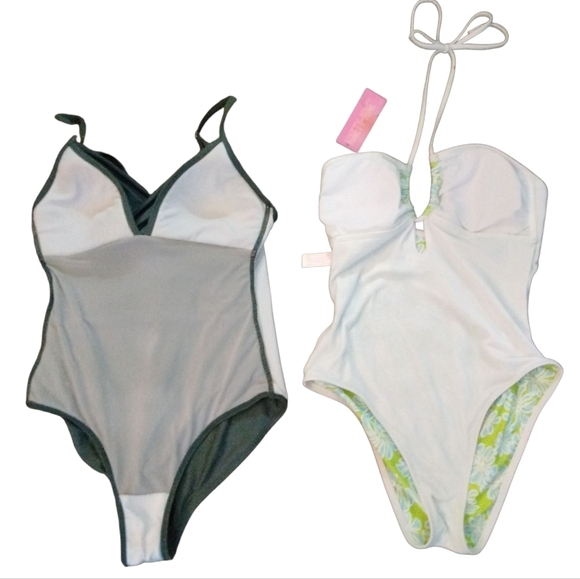 Two Sexy One Piece Swimsuits Hilor And Ninety-Nine Women's Bathing Suits Sz 8 M - Picture 15 of 16